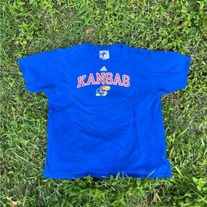 Kansas Jayhawks Adidas Blue Tee